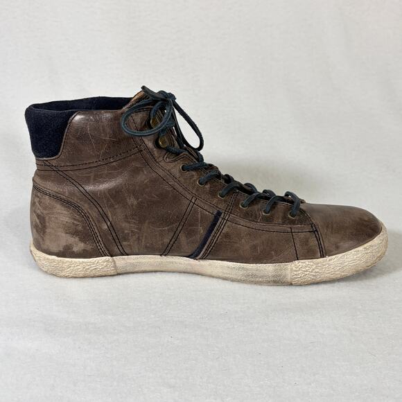 Frye Bedford High Top Leather Sneakers Mens 11 Brown Skater Grunge Steampunk main image 8